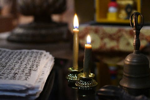 【山口・長門・日本の伝統文化】日本古来の照明作りを体験！和ろうそく（2個）（ろうそく立て付き）