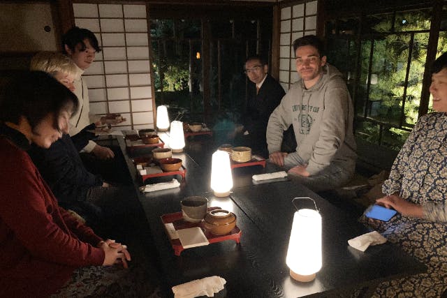 小川氏庭園環翠園でお茶文化に触れる「夜の特別なお茶会」