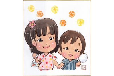 似顔絵イラスト  sampleページ☆ カレンダー用似顔絵 | PSI!WEB