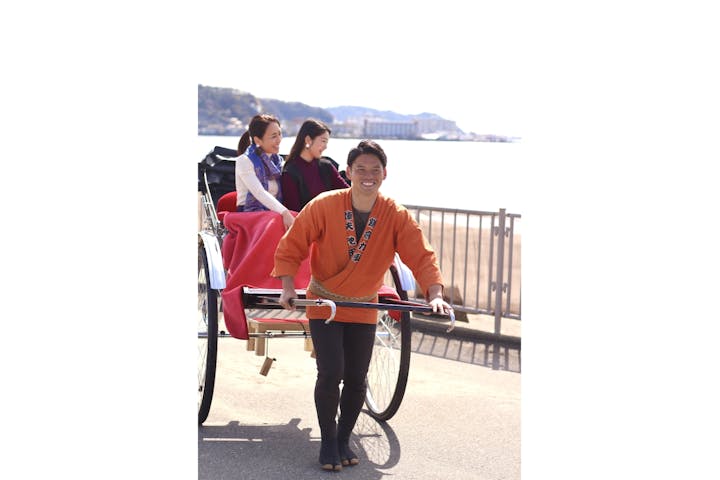 鎌倉 人力車 湘南の海人力車ドライブコース 1時間 アソビュー