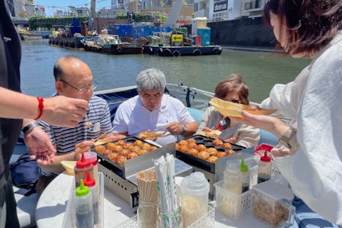 【大阪・クルージング】大阪観光の新定番！たこ焼き先生に学んで美味しくいただく、たこ焼きクルーズ（50分）