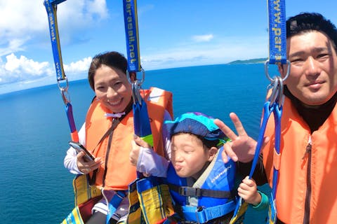【沖縄・石垣島・パラセーリング】幅広い世代で楽しめる通常100mコース！