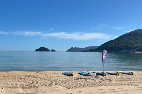【山口・阿武・SUP（サップ）】透明度の高い白砂のビーチでSUP体験！（島コース）