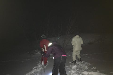 【長野・白馬・スノーシュー】幻想的な世界へご案内。どきどきナイトスノーシュー