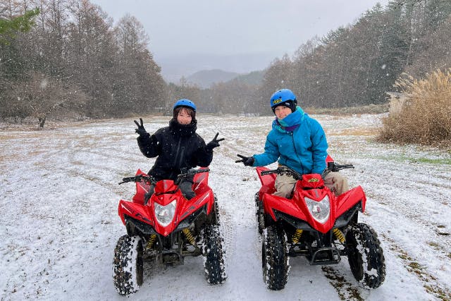【長野・伊那・四輪バギー】≪冬もやってます！≫森の中を駆け巡るオフロードバギーツアー