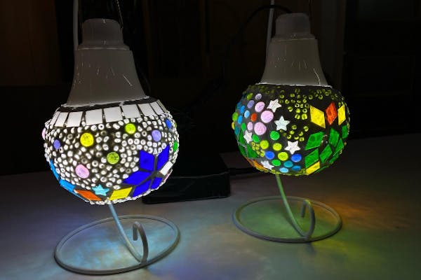 手作りランプ 北海道・帯広・手作りランプ】旅の思い出作りにぴったり！モザイク