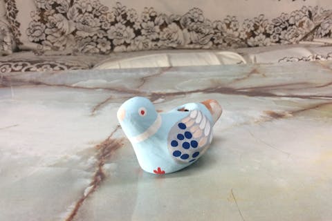 【佐賀・武雄・絵付け】水彩絵の具で自由に絵付けしよう！鳩笛（1個）