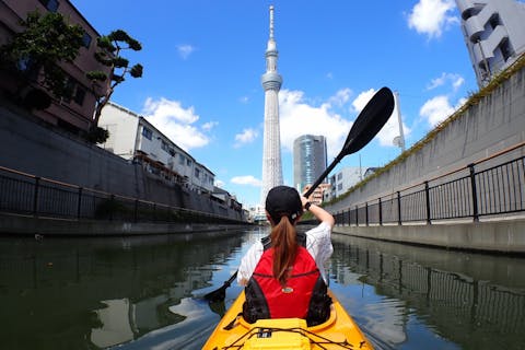 【東京・東大島・シーカヤック】カヤックでスカイツリーを目指そう！東京水路カヤックツアー（半日：Aコース）