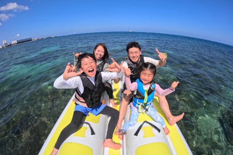【沖縄・那覇・宜野湾】最新の絶叫系マリンアクティビティ『3点Bプラン』 3点は当日現地で選択OK！バナナボートや最新の乗り物がいっぱい♪