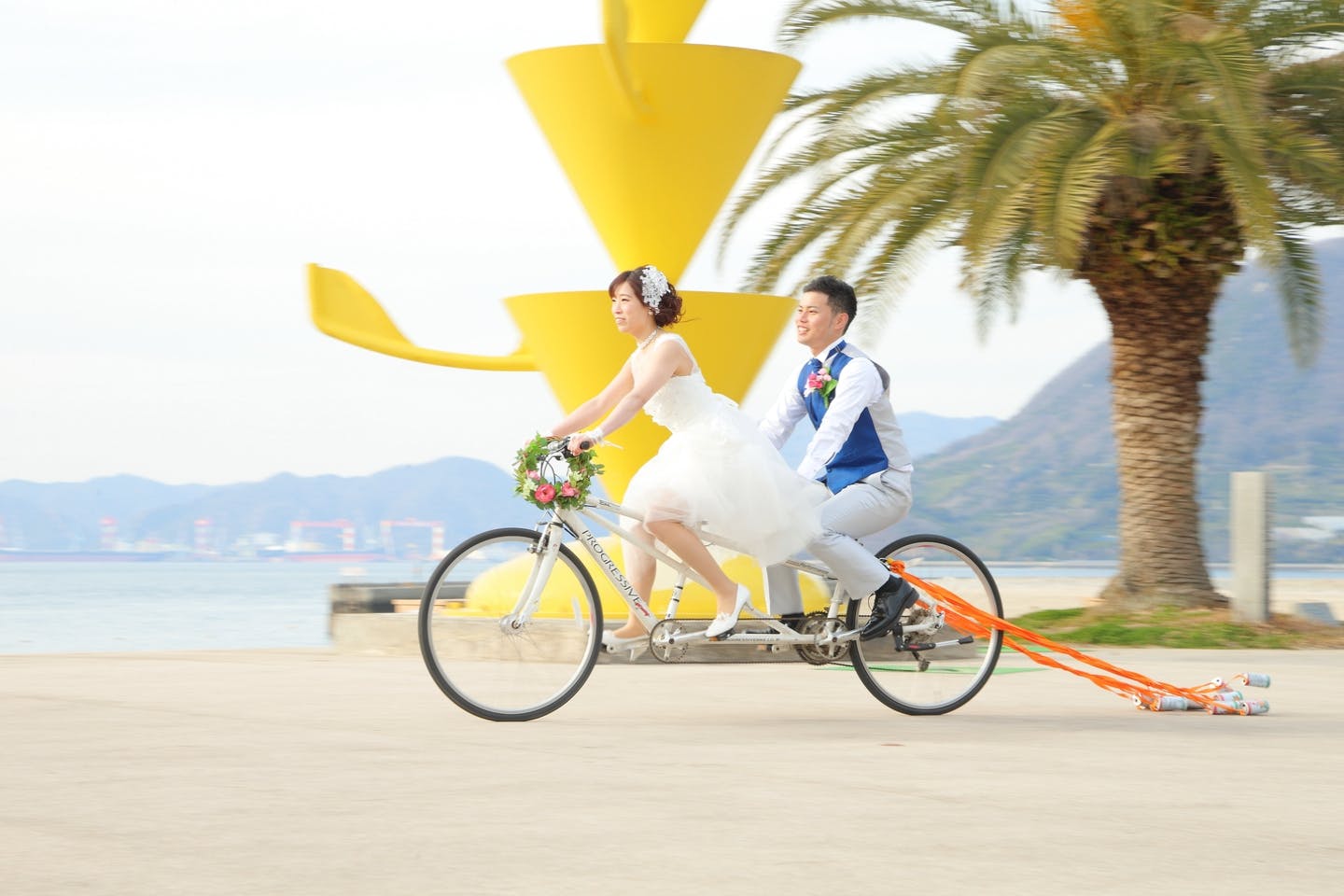 広島・尾道・フォトウェディング】愛車やタンデム自転車に乗って 