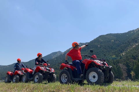 【京都市右京区・四輪バギー】公道を約１時間３０分バギーで走る里山ツアー！！　７〜９月は猛暑割キャンペーン開催中！ キャンペーン期間中はお安くバギーに乗ることができます！