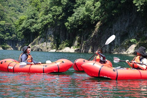 【三重・熊野・パックラフト】瀞峡・北山川・熊野川を楽しもう！パックラフト半日ツアー（吉野熊野国立公園）