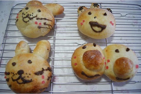 【千葉・流山・パン教室】お子さまとパン作りが楽しめます！動物パン（4個）