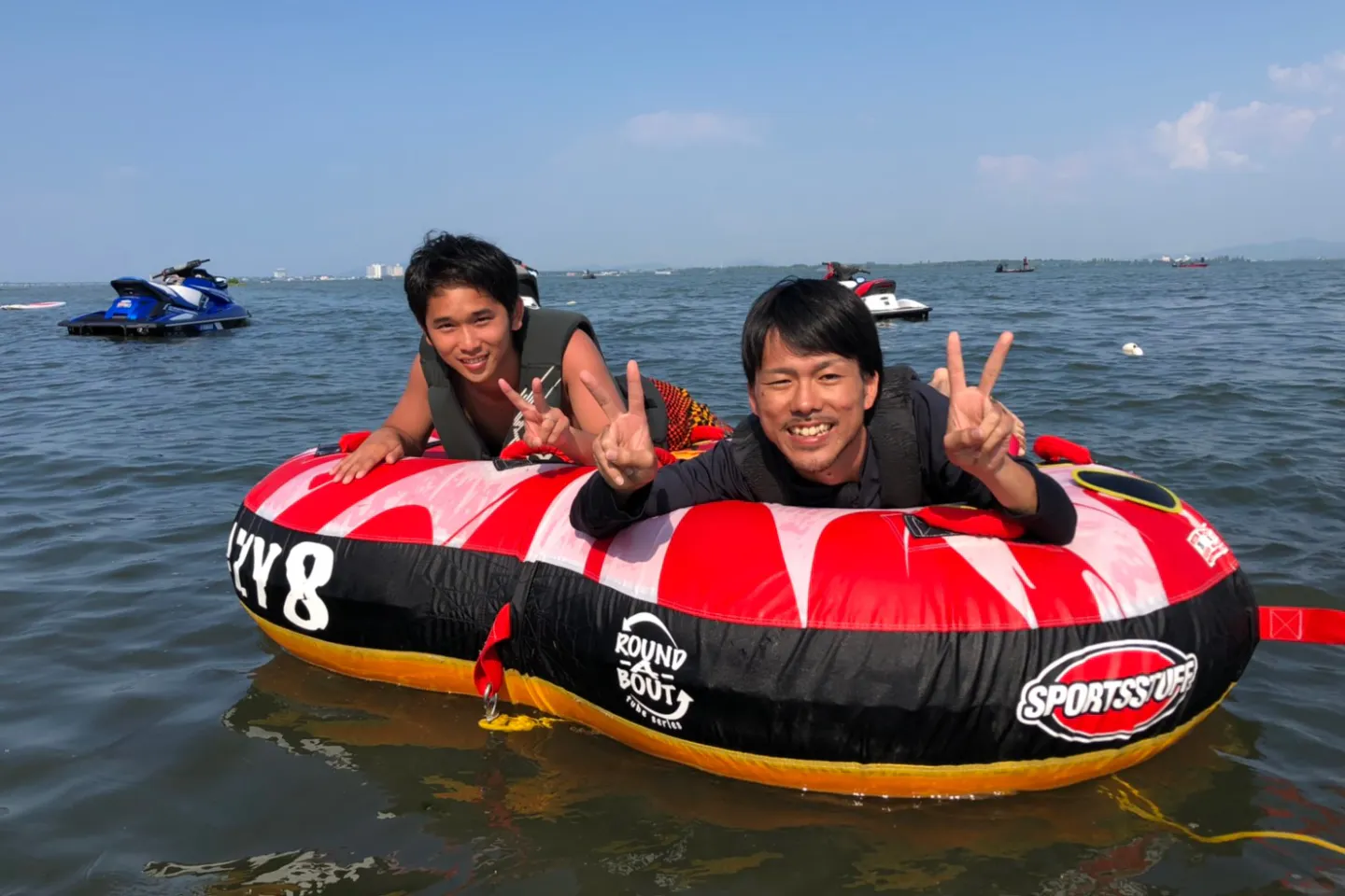 滋賀・大津・チュービング】水上のアトラクション！琵琶湖で