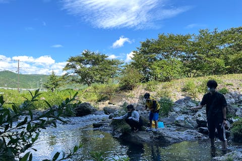 【三重・大紀町・川遊び】遊んで！BBQをして！！夏の自由研究テーマに 「竹の工作と水生観察」