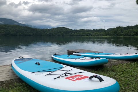 【長野・大町・SUP】神秘的な早朝の青木湖を満喫！SUPレンタル2時間