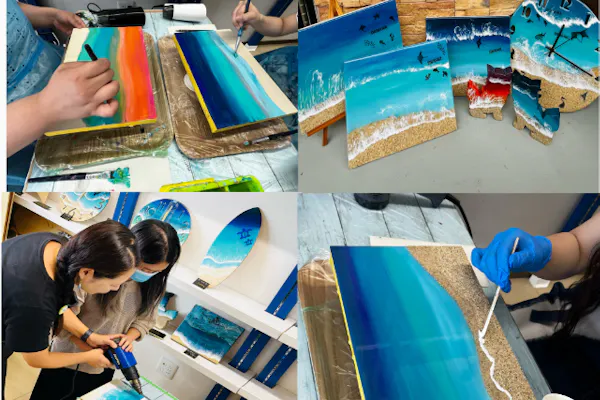 沖縄・石垣・手作り雑貨】石垣島の海や波を描いてボードに残そう