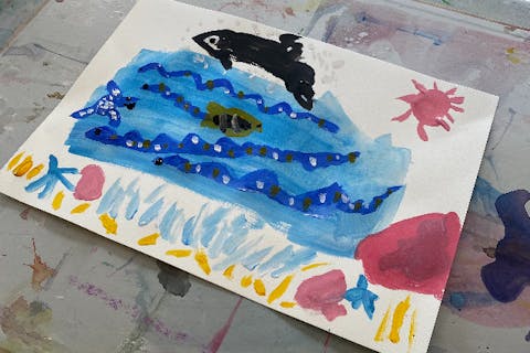 【東京・石川台・アートスクール】アートに挑戦！「小学生クラス」アート作品　1個