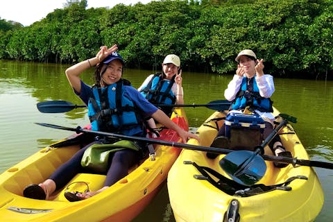 【沖縄・国頭・カヤック】少人数制で安心！亜熱帯の大自然の中でカヤック体験