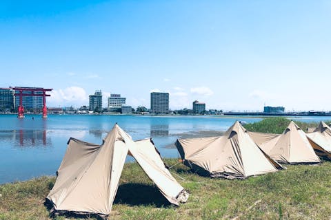 静岡 浜名湖 キャンプ場 1グループ 10 000円 駅から5分 無人島ビーチbbqデイキャンプ アソビュー