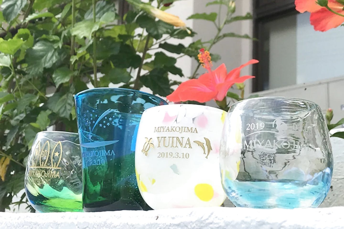 【沖縄・宮古島・琉球ガラス】好きな絵や文字を入れよう！琉球グラス彫刻体験