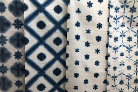 【群馬・みなかみ・ 藍染め体験】藍染めに挑戦！雪花絞りの手ぬぐいを作ろう（1枚）