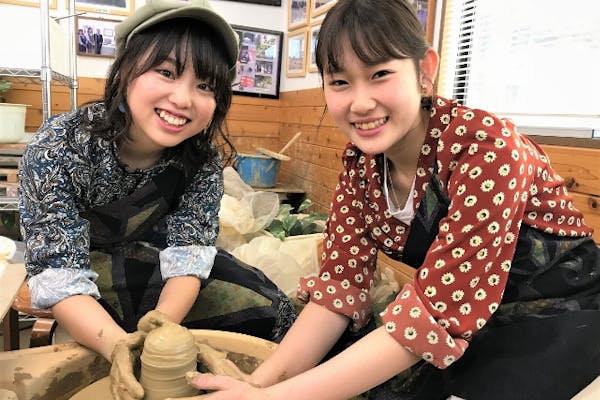 広島・東広島・電動ろくろ】緑に囲まれた広い工房で電動ろくろ