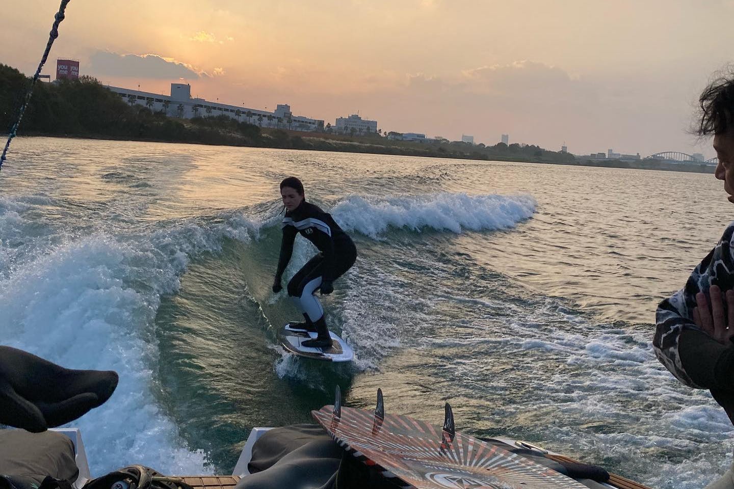 【福岡・久留米・ウェイクサーフィン】筑後川で楽しむウェイクサーフィン体験！