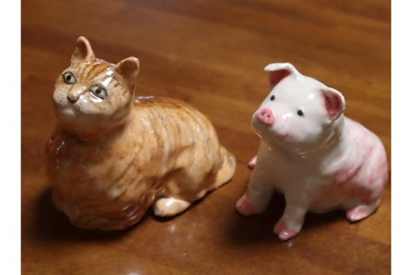動物の置物をつくる陶器磁器絵付釉薬手ロクロ焼き物陶芸