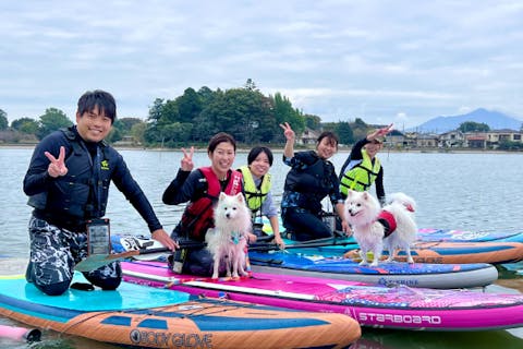 【茨城・下妻】SUPの聖地「砂沼」の市街中心部でSUP・ドッグSUP体験をしよう！＜初心者にもおすすめ！＞