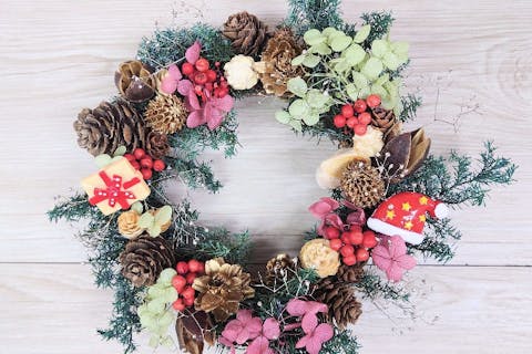 東京・日本橋・手作りリース】期間限定！クリスマスリース作り【直径