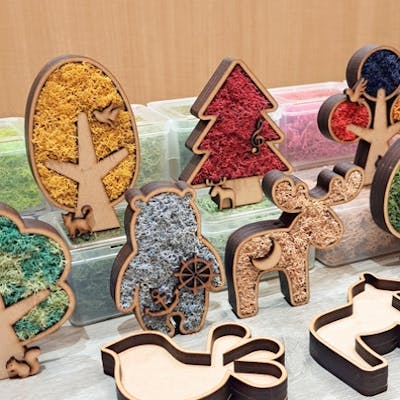 兵庫・神戸・手作り雑貨】スカンディアモスアート<選べる木枠2個 兵庫・神戸・手作り雑貨】スカンディアモスアート<選べる木枠2個