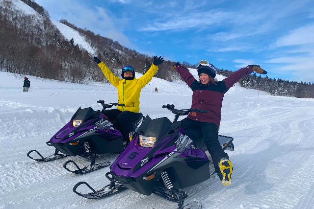 岩手・北上・スノーモービル】ゲレンデを駆け回れ！スノーモービル