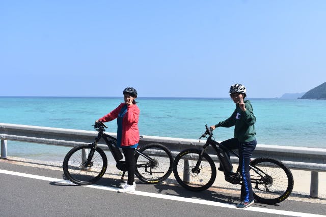 【鹿児島・奄美大島・サイクリング】初心者向け！e-bike大浜ツアー