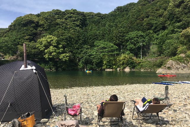 【和歌山・串本・テントサウナ】日本の秘境百選に選ばれた美しい古座川でととのう！貸切テントサウナ（写真＆動画サービス）