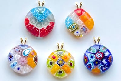 埼玉・熊谷・ガラス工房】花模様が可愛い！ミルフィオリのアクセサリー