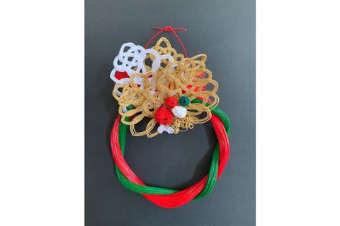 【東京・代田橋・伝統工芸】水引で作る！和洋折衷でオシャレなXmasリース（1個）