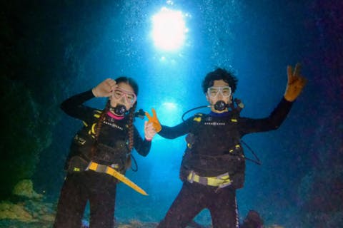 【沖縄・青の洞窟・体験ダイビング】初めての方におすすめ！気軽に沖縄体験ダイビング