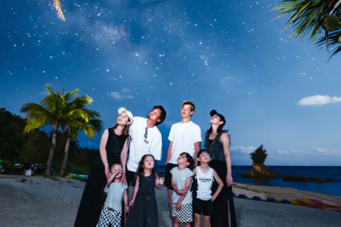 【沖縄・名護・星空フォト・星の解説付き】星空浴to宙さんぽ　in カヌチャリゾート　星の案内人の解説、参加者毎に星達をバックに撮影／当日予約OK☆彡2026夏！！特別割引中