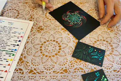 兵庫・神戸・カラーセラピー】心を前向きにするお守りカラーで曼荼羅