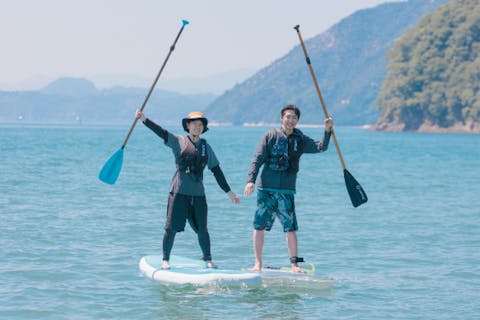 【しまなみ海道×クリアSUP】クリアボードで海に浮かぶ〜瀬戸内の多島美を楽しむ非日常体験〜