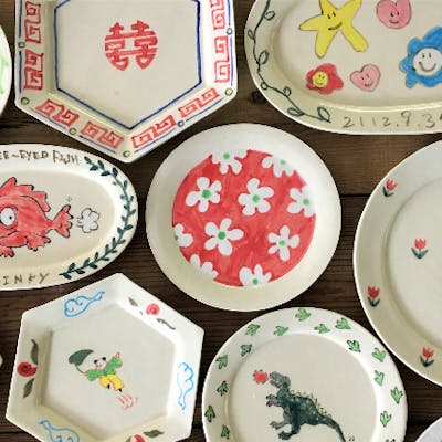 岐阜・多治見・絵付け】美濃焼のお皿に好きな絵や模様を描く絵付け体験 岐阜・多治見・絵付け】美濃焼のお皿に好きな絵や模様を描く絵付け体験