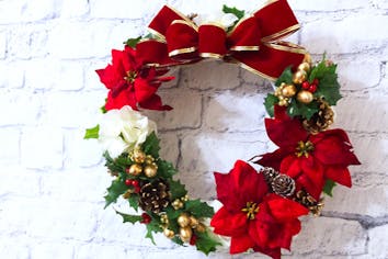 神奈川・瀬谷・クリスマスグッズ作り】玄関のドアが華やぐ。クリスマス