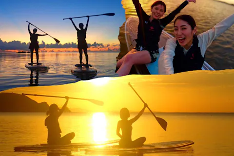 沖縄/石垣島/SUP/夕方】体験2時間！当日OK! 茜色に染まるサンセット
