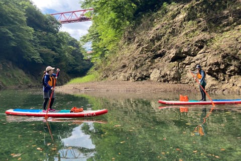 【群馬・四万湖・メガSUP】一組限定！わんちゃんと一緒に貸切プライベートメガSUPツアー