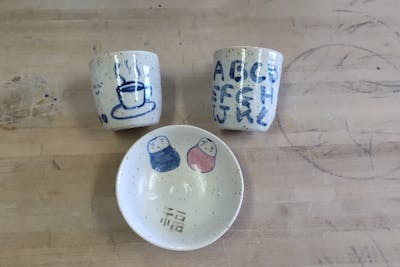 福島・桑折・絵付け】カップルや女性にオススメ。里山の工房で絵付け