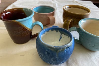 奈良県・奈良市・電動ろくろ】気分は陶芸家！2個焼成 2色使い 電動