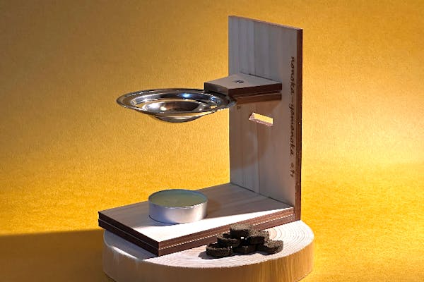 京都市】*:._京都産ヒノキ香炉で楽しむ昔ながらの［お香／10個］手作り