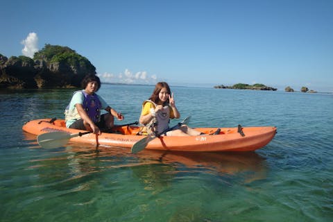 【沖縄・恩納村・シーカヤック】夏季限定！ロケーション抜群のシーカヤックツアー