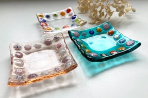 群馬・前橋・ガラス細工】ベネチアンガラスで作るミニサイズのお皿（2